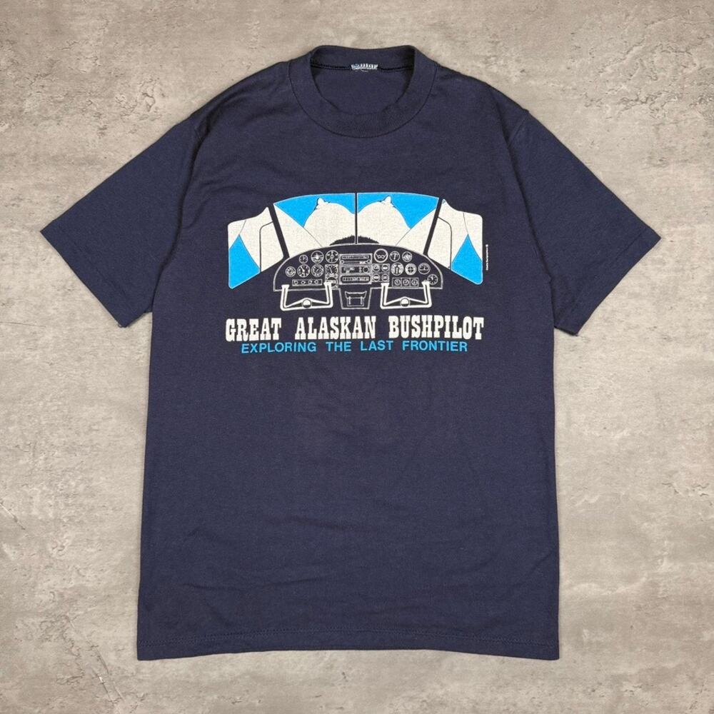 Vintage Great Alaskan Bushpilot Last Frontier Funny T Shirt